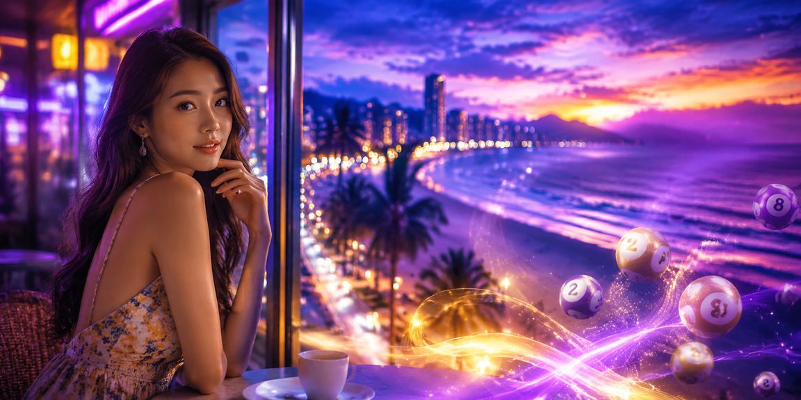 Khung cảnh thư giãn tại Đà Nẵng với người dùng tra cứu thông tin cược và xổ số bên ly cà phê